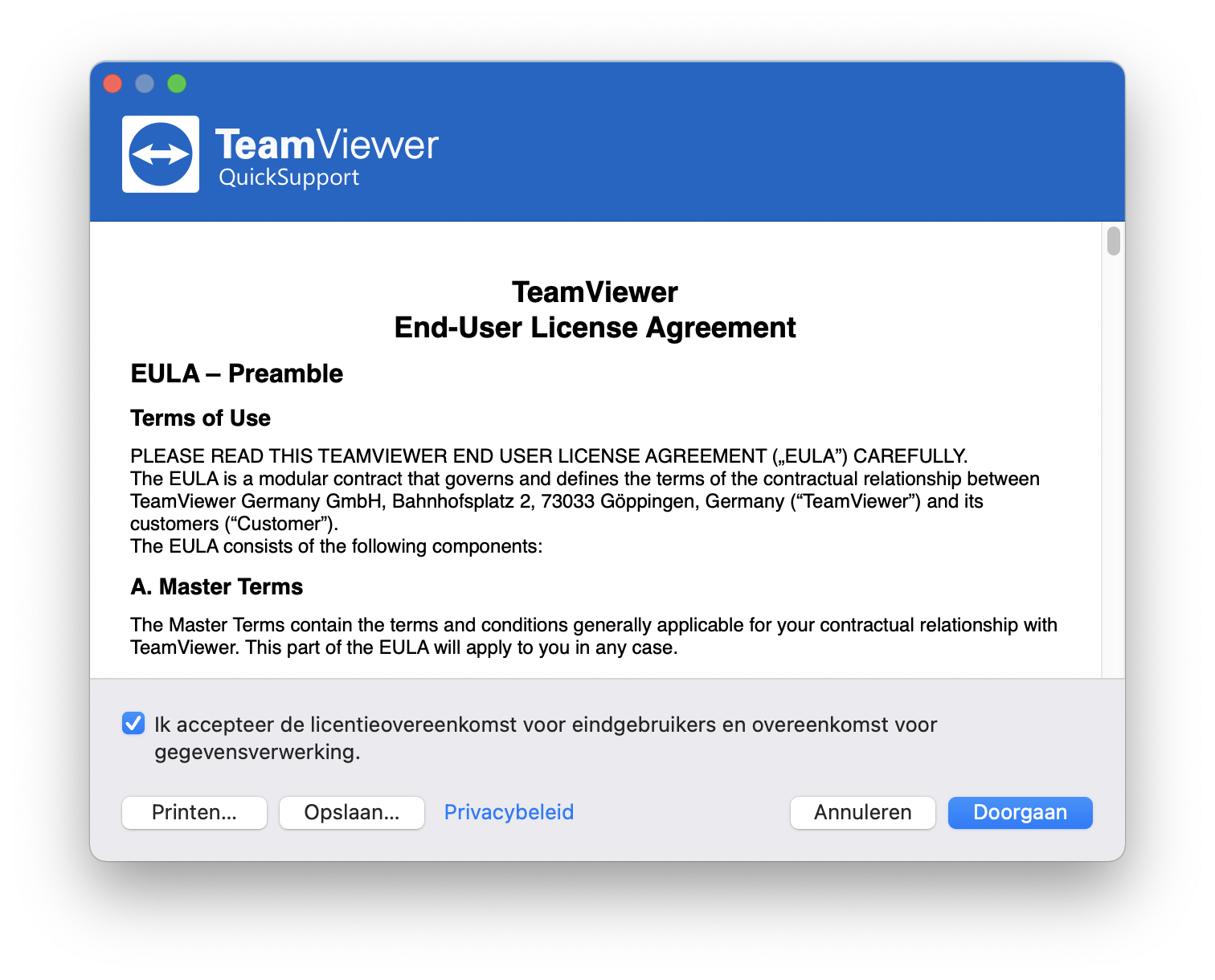 TeamViewer End-User License Agreement