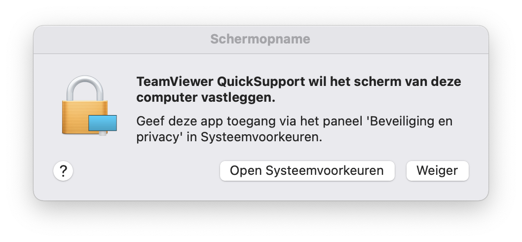 TeamViewer QuickSupport System Preferences
